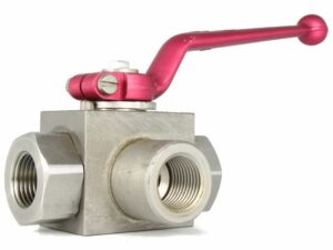 High Pressure 3-Way Threaded Ball Valve, 03-141.1